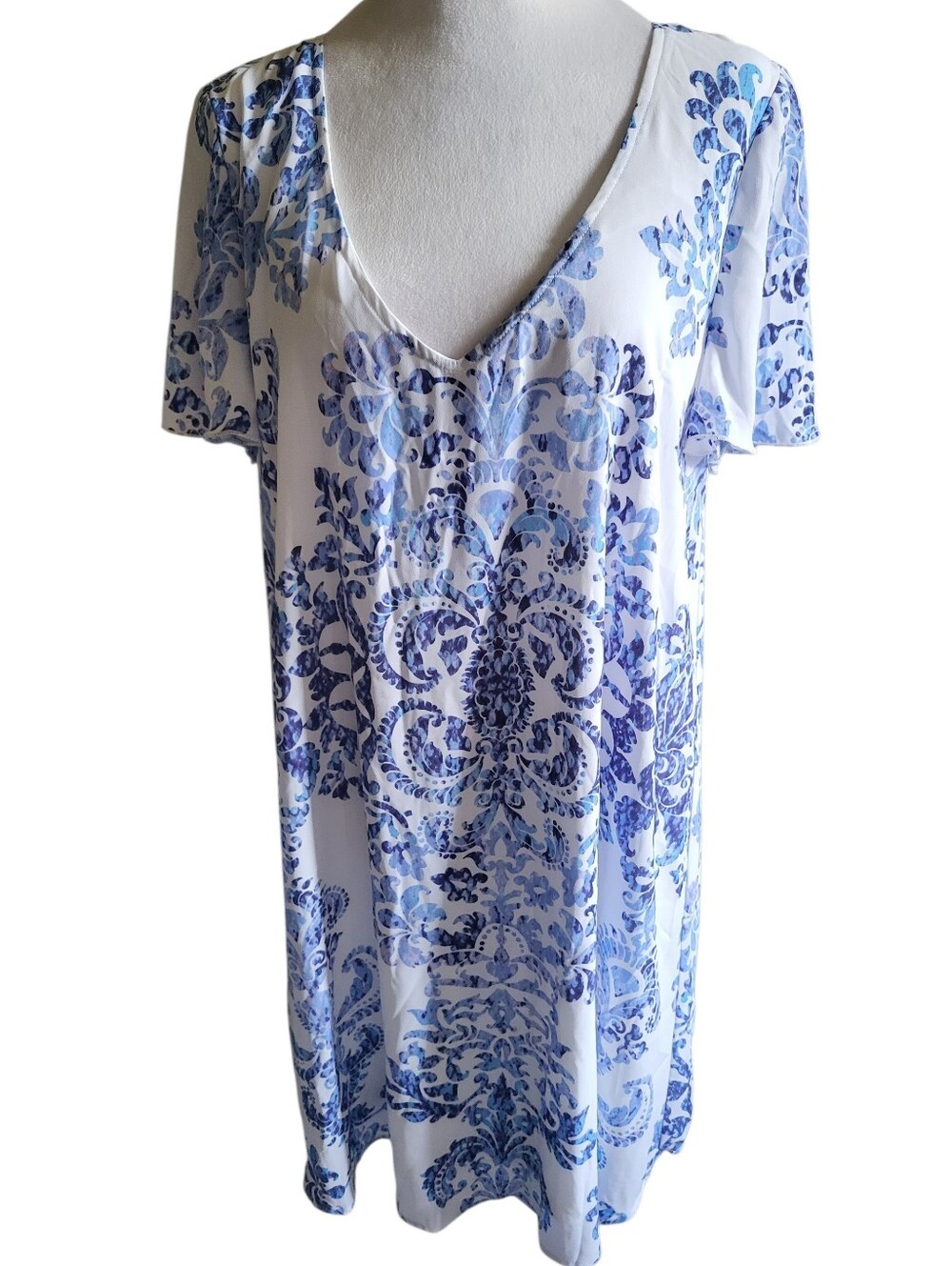 Show Me Your Mumu Michell Dress Blue/White sz S